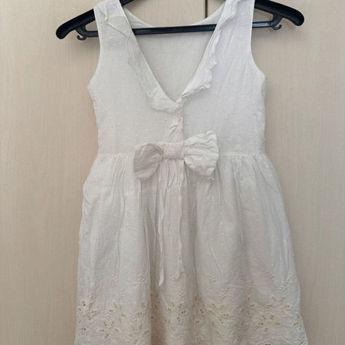 Girls' dress like new, cotton, size 110 cm, white