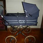 Καρότσι παιδικό "Marmet" Vintage σε άριστη κατάσταση (χρησιμοποιημένο) -  <Vintage English Marmet Pram Navy Blue Baby Stroller Carriage>