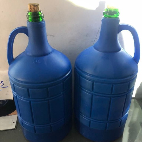 Glass demijohns used, pack of 10 with plastic coating