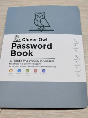 Password Book new for internet passwords, grey with Xiaomi pen