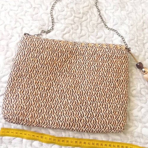 Straw envelope bag