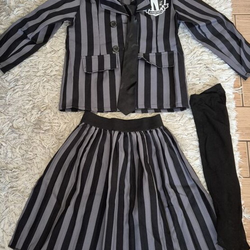 Wednesday Addams Carnival Costume Nevermore Academy Size 10 Like New