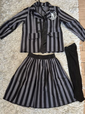 Wednesday Addams Carnival Costume Nevermore Academy Size 10 Like New