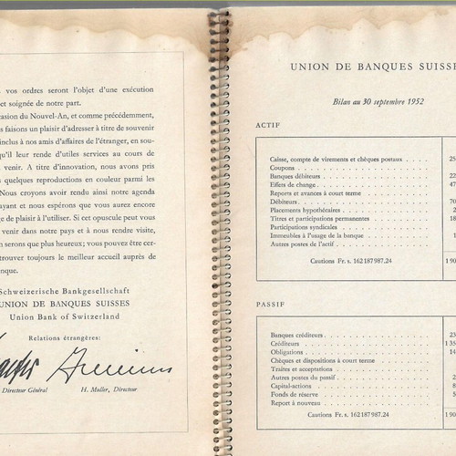 Agenda 1953 spiral-bound used diary with 60 images