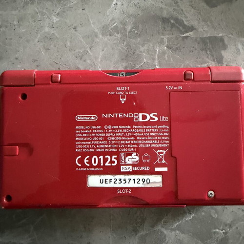 Nintendo DSLite console used for parts or refurbishment
