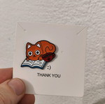 Cat pin orange like new