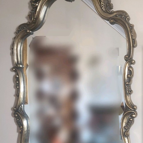 Wooden mirror with gold finish like new, 1.10x0.65