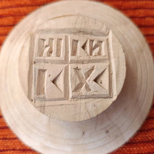 Handmade prosphoro stamps 12 and 9cm like new