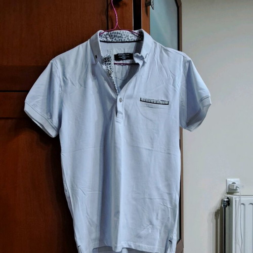 Men's short-sleeve shirt Zen And Zen white No.L like new