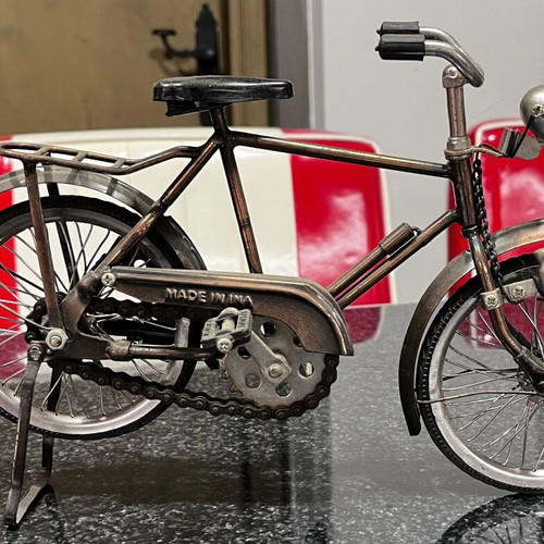 Decorative metal bicycle like new without wear