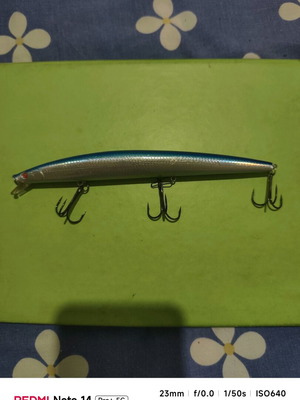 Τεχνητό Minnow καινούργιο, 18cm, ασημί με μπλε ράχη