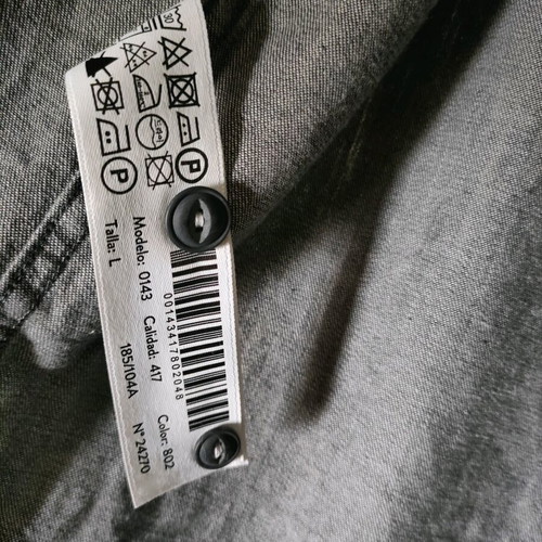 Massimo Dutti shirt Large like new, grey indigo fabric