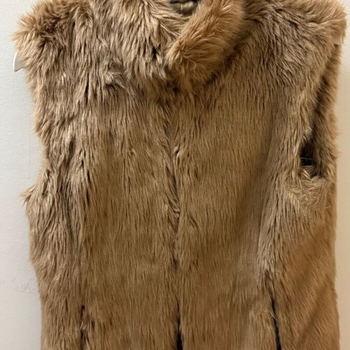 Silvian Heach faux fur vest like new, size Large, beige