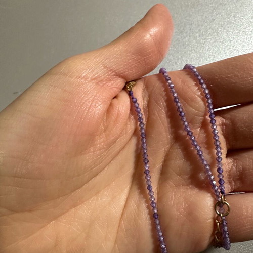 Purple necklace with beads new