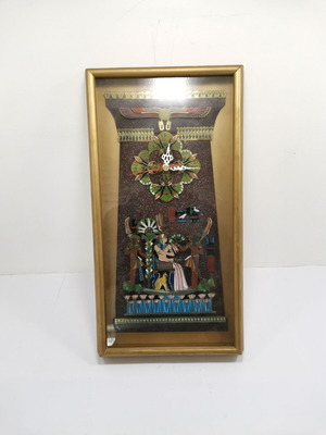 Wall clock with Egyptian depiction used, 1990s