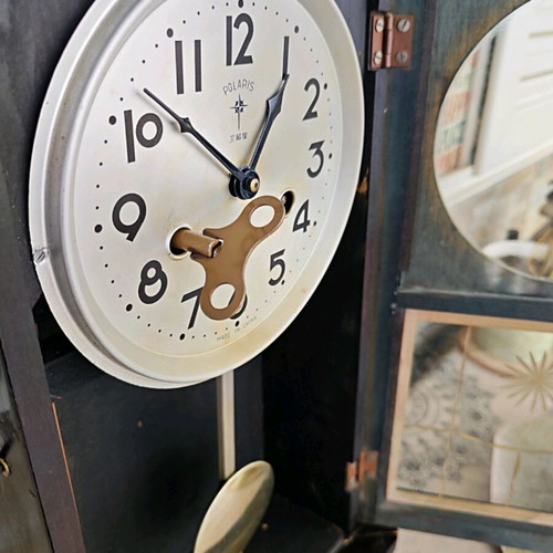 Polaris vintage wind-up wall clock used