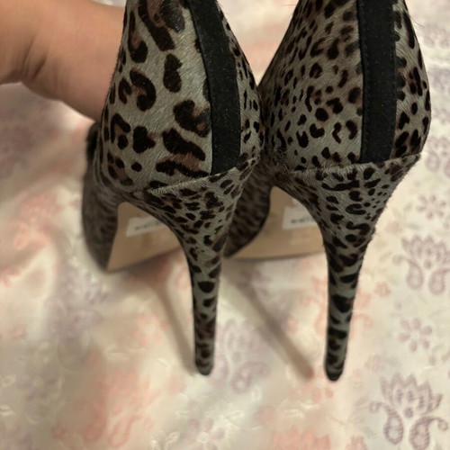 Pony skin leather heels new condition