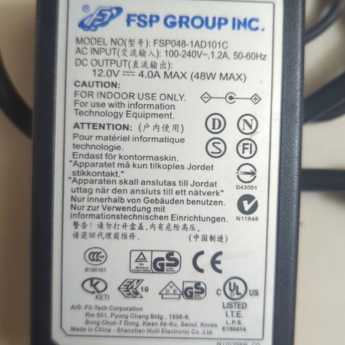 Αυθεντικό τροφοδοτικό FSP Group 12V 4A σαν καινούργιο