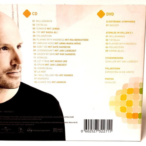 Schiller Atemlos Deluxe Edition 1 CD + 1 DVD Digipak like new