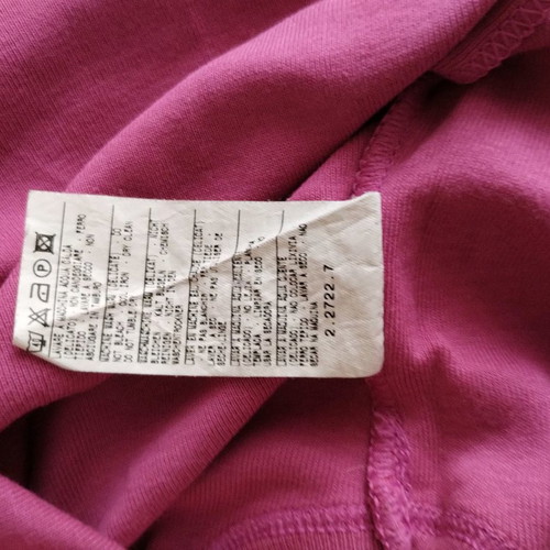 Benetton sleeveless turtleneck top used, pink fuchsia, size small