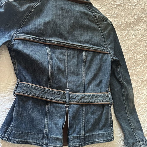 Tommy Hilfiger denim jacket like new, small size, belted waist