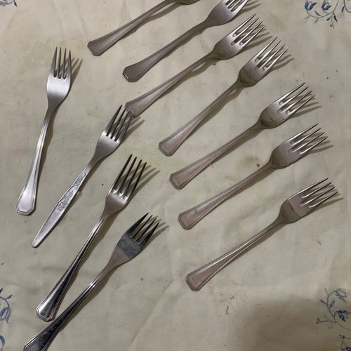 Old collectible forks used, decorative