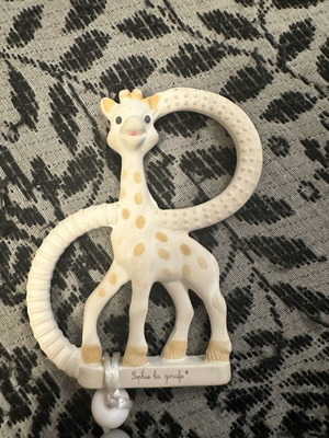 Sofia la giraffe teether used, natural rubber