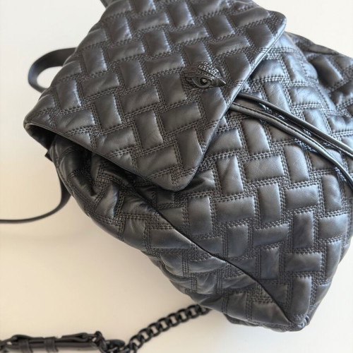 Kurt Geiger London Kensington Black Leather Backpack like new