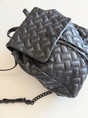 Kurt Geiger London Kensington Black Leather Backpack like new