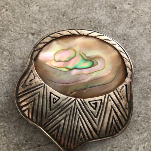 Vintage pin used, silver