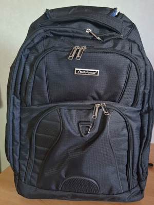 Diplomat 40L trolley backpack like new, black with blue lining