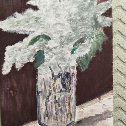 Handmade acrylic paintings on cardboard like new, set of 5
