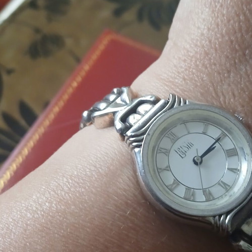 Lousir watch like new, 925 silver with stainless steel case