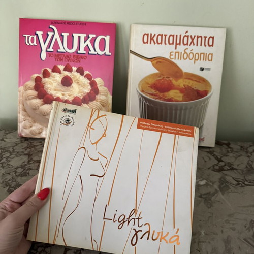 Cookbooks used, set of 3 for desserts and sweets