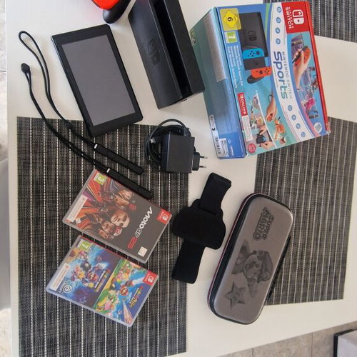 Nintendo Switch Sports console like new with case and extra games