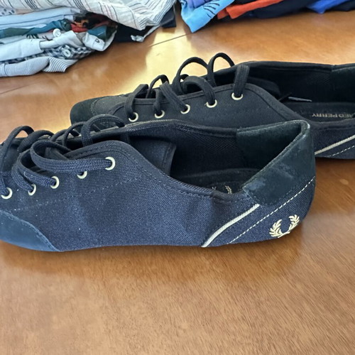 Fred Perry women's low shoes new, black with gold details size 39