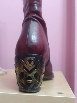Cowboy leather boot Bordeaux like new, Italian, size 40