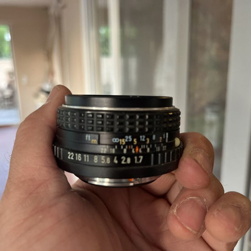 SMC Pentax-M 50mm f/1.7 lens like new, Pentax K mount