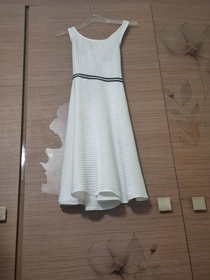 Mini Raxevsky dress like new, white with black stripes, summer girl