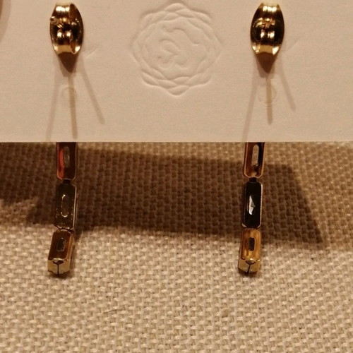 Earrings new with light gray stones