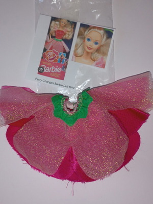 Party Changes Barbie skirt used, 1992, 90s colors