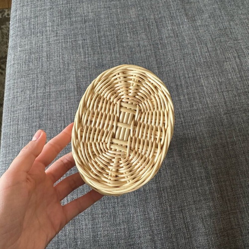 Versace bamboo basket bag new, beige and gold