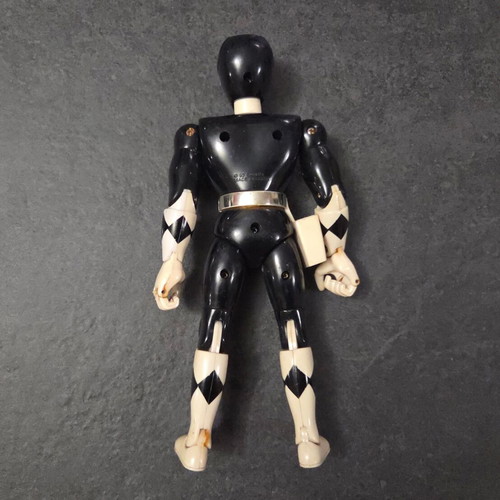 Mighty Morphin Power Rangers Black Ranger figure used, 19cm, Bandai 1993