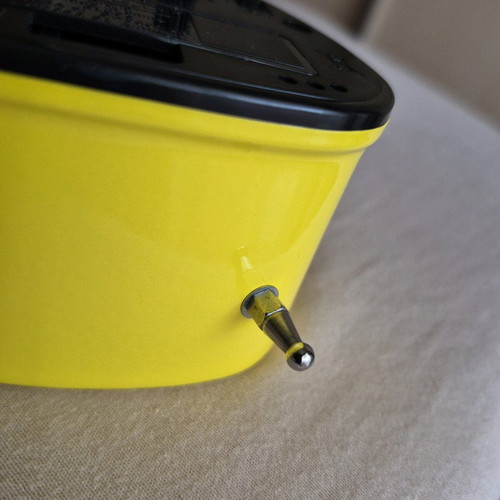 IKEA DROLLA Scandinavian Retro Alarm Clock like new, yellow