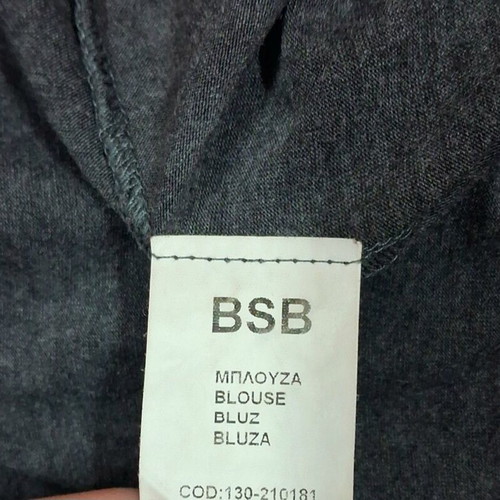 BSB Women's Long-Sleeve Blouse Gray Size M Like New