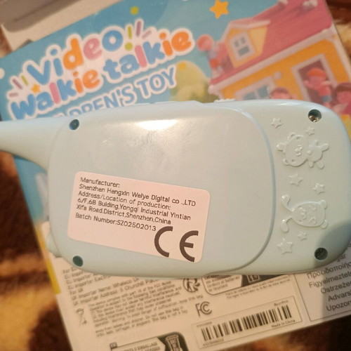Walkie talkie set for children with screen and camera, new