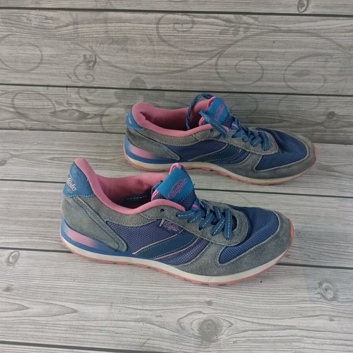 Buffalo leather sneakers size 39 like new, blue and pink
