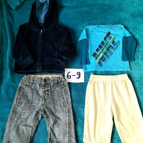 Baby clothes used, pack of 44 for boy 6-9 months size 74 cm