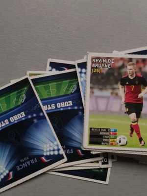 Euro Stars France 2016 football stickers used, pack of 54