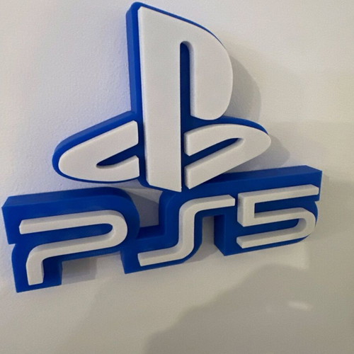PlayStation PS5 3D printed decorative logo new
